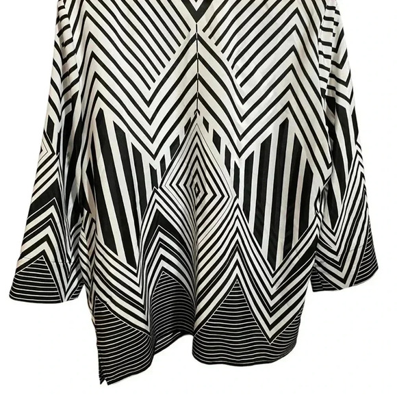 VGT Alfred Dunner 80s Women's Blouse Button Down Psychadelic Geometric Print 16 - Picture 6 of 15